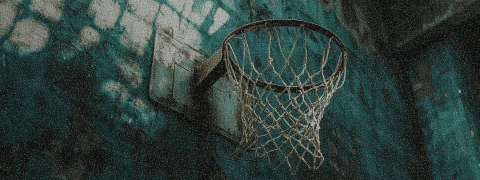 An illustration of a basketball hoop as a representation of avoiding the biggest mistake Shaq ever made off the court